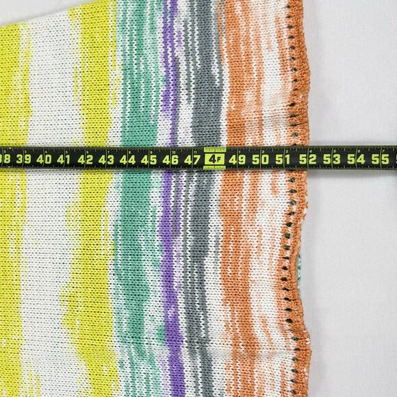 Zara Women's Multicolored Knit Sweater Maxi Midi Dress Medium Orange Purple - Picture 12 of 13